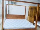 Teak Heavy Viyan Bed With Japanese Form Hybrid Plush Mattress 60x72