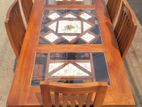 Teak Hevay Dining Table and Heavy 6 Chairs Code 83364