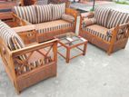 Teak Hevay Large Pillow Sofa Set with Stone Table Code 83876