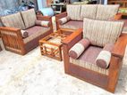 Teak Indin Box Ex Heavy Larag sofa set with stone table code 84836
