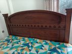 Teak king size bed with mettress