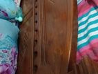 teak king size bed with spring mattress