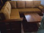 Teak L Sofa