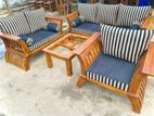 Teak Larag Rosam sofa set with stone table code 83736