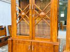 Teak (LED) Heavy 2 Door Display Cupboard Code 88272