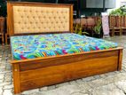 Teak Luxury 48 Inch Headboard Kusion Bed with Arpico Hybrid Mettre (5*6)