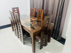 Teak Luxury Dining Table with 6 Chairs