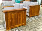 Teak Luxury Elegant Ex Large Indian Box Sofa Set with Stone Table 83368