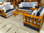 Teak Luxury Ex Heavy Modern Sofa Set with Stone Table Code 83736