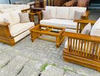 Teak Luxury Ex Larag Heavy Sofa Set with Stone Table Code 72725