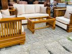 Teak Luxury Ex Larav Heavy Sofa Set with Stone Table Code 82827