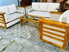 Teak Luxury Ex Large Heavy Sofa Set with Stone Table Code 82726