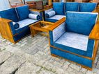 Teak Luxury Ex Large Indian Box Sofa Set with Stone Table Code 82726