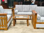 Teak Luxury Indian Box Large Sofa Set with Stone Table Code 83736