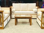 Teak Luxury Large Indian Box Sofa Set with Stone Table Code 8736