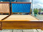 Teak Luxury Modern Cushion Bed (6*6)(72*72) Code 82837