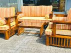 Teak Luxury Panda Ex Heavy Large Sofa Set with Stone Table Code 83837