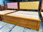 Teak Luxury Royal 45 inch Headboard Cushion Bed (6*6)(72*72) code 82837