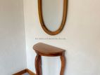 Teak Mirror Frame and Table