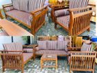 Teak Moder Larag Sofa Set with Stone Table Code 82826