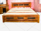 Teak Modern Box Bed 72*71(6*6ft) Code 7199