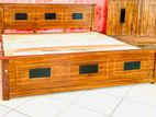 Teak Modern Box Bed 72*72 Code 7190