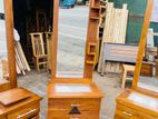 Teak Modern Box Dressing Table with LED Light