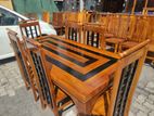 Teak Modern Designed Dining Table With 6 Chairs