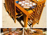 Teak Modern Dining Table and 6 Chairs 7299