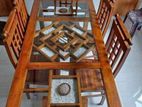 Teak Modern Dining Table and 6 Chairs Code 468