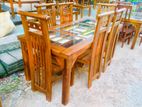 Teak Modern Dining Table and 6 Chairs Code 567