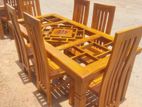 Teak Modern Dining Table And 6 chairs code 618