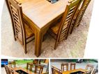 Teak Modern Dining Table And 6 chairs code 6188