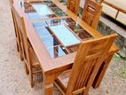 Teak Modern Dining Table And 6 chairs code 6189