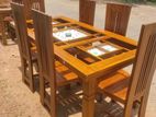 Teak Modern Dining Table And 6 chairs code 6189
