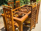 Teak Modern Dining Table and 6 Chairs Code 6189