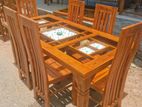 Teak Modern Dining Table And 6 chairs code 6781