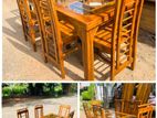 Teak Modern Dining Table and 6 Chairs Code 7189