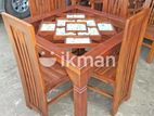 Teak Modern Dining Table and Heavy 4 Chairs Code 88368