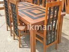 Teak Modern Dining table and heavy 6 chairs code 82726