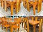 Teak Modern Dining Table and Heavy 6 Chairs Code 82736