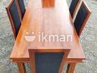 Teak Modern Dining Table and Kusion 6 Chairs Code 83837