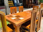 Teak Modern Dining Table with 6 Chairs Code 467