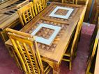 Teak Modern Dining Table with 6 Chairs Code 671