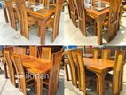 Teak Modern Heavy Dining Table and 6 Chairs Code 83727