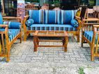 Teak Modern Large Sofa Set with Stone Table Code 82736