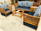 Teak Modern Large Sofa Set with Stone Table Code 83736