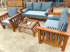 Teak Modern Large Sofa Set with Stone Table Code 83837