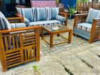 Teak Modern Large Sofa Set with Stone Table Code 83837