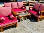 Teak Modern Panda Ex Larag Heavy Sofa Set with Stone Table 82736